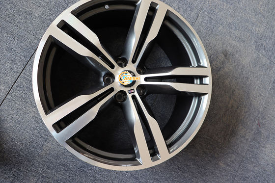 Cast 5 Twin Spoke Alloy ET25 BMW 7 Series 20 Inch Wheels Grey
